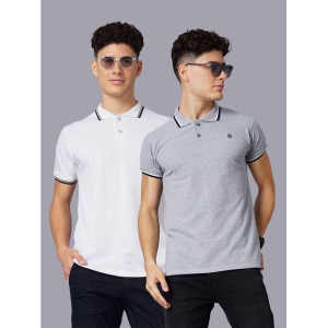 Paul Street - Multicolor Cotton Slim Fit Men's Polo T Shirt ( Pack of 2 ) - None