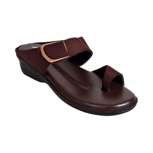 Ajanta Brown Wedges Heels - None