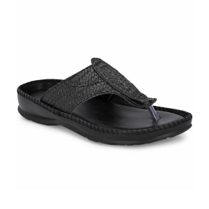 Leeport Black Men's Thong Flip Flop - None