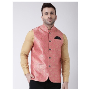 Hangup Pink Silk Blend Nehru Jacket - None