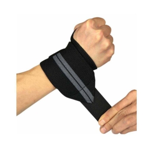 SLS Wrist Support for Gym|Wrist Wrap with Adjustable Size Strap & Thumb Loop |Weight Lifting for Men & Women - Free Size