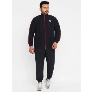 YUUKI - Navy Polyester Regular Fit Striped Mens Sports Tracksuit ( Pack of 1 ) - None