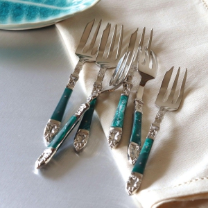 Emerald Fruit Forks - Set of 6