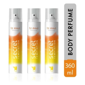 secret temptation Te Amo Breeze Perfume Pack of 3 Deodorant Spray - For Women (240 ml, Pack of 3)