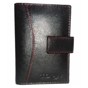 Tough Bi-Fold Black Card Holder - Black