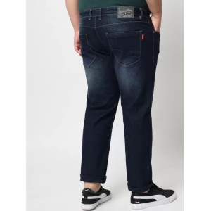 Men Slim Mid Rise Dark Blue Jeans