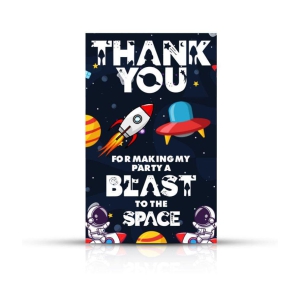 Zyozi Space Theme Thank You for Making Party A Blast to The Space Tags for Birthday,Space Thank You Label Tags for Birthday, Bridal Shower, Wedding, Baby Shower, Thanksgiving Favor (Pack of 