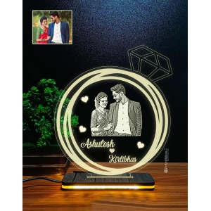 Personalized Photo Engraved 3D Illusion Lamp D003 | Special Gift for Him or Her