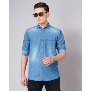 Paul Street - Light Blue Denim Slim Fit Men's Casual Shirt ( Pack of 1 ) - None