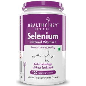 HEALTHYHEY NUTRITION Selenium plus Natural Vitamin E,120 Veg Capsules Capsule 120 no.s