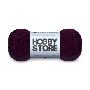 DK Mercerised Cotton Yarn by Hobby Store - Violet Flower - 350