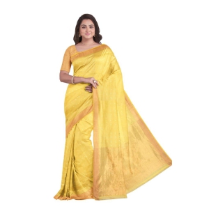 Handwoven Silk Saree with Tassel - Yellow