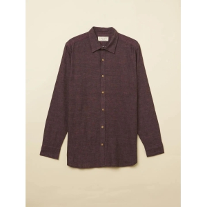 Black and Mauve Handloom Shirt-M