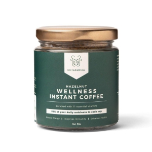 Hazelnut Wellness Instant Coffee - 50 gms Jars