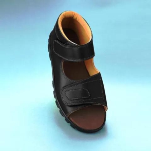 501 PU L - Men-Senior Friendly Footwear - Leather Polyurethane Sole-10 / Dark Brown / Normal