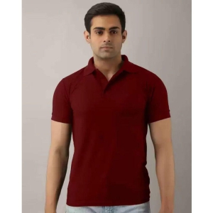 SKYRISE - Maroon Cotton Blend Slim Fit Mens Polo T Shirt ( Pack of 1 ) - None