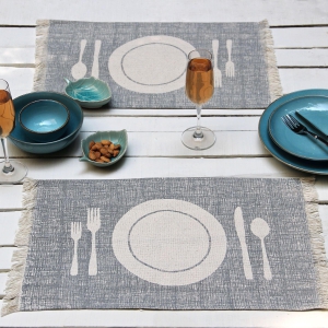 Grey Table Mats - Set of 4