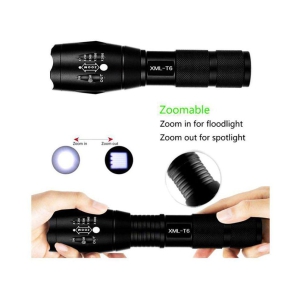 SHB 5W Flashlight Torch 5 modes Waterproof Cree Bright Zoom LED Torches - Pack of 1