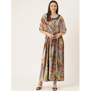 Designer Multicolour Velvet Dress-S