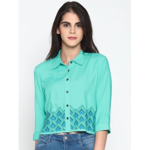 Blue Embroidered Shirt-L