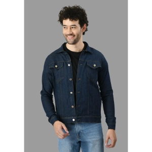 DKGF Fashion Cotton Blend Mens Denim Jacket - Navy ( Pack of 1 ) - None