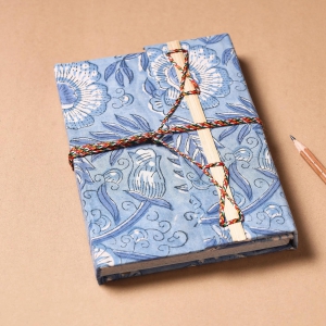 Fabric Cover Handmade Paper Notebook with Thread Lock