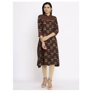 fabbibaprints-brown-rayon-womens-asymmetrical-kurti-xxl