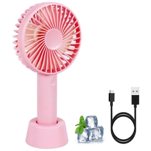 Mini Hand Fan with USB charging  3 adjustable wind speeds ( Multicolor ). - Assorted