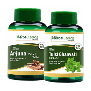 Herbal Canada Arjuna(100Tab) + Giloy(100Tab) Tablet 200 no.s Pack Of 2