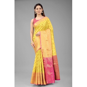 Silk Zone Women's Banarasi Silk Woven Saree With Unstiched Blouse Piece