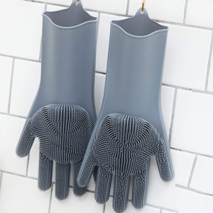 Silicone Dish Washing Gloves-Grey