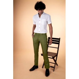 Men Regal Olive Hemp Trousers