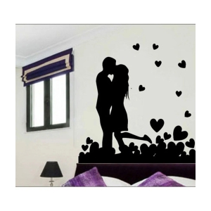 Decor Villa Black Love Couple Wall Sticker