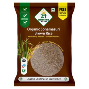 24 mantra SONAMASURI RAW RICE BROWN ORGA 1 KG