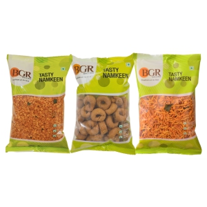 BGR Foods Combo Offer - Kodubale, Masala Moong Dal & Special Mixture (675g Pack Of 3)
