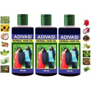 Adivasi MV Veda Herbal Hair Oil For Fast Hair Growth And Dandruff Control Hair Oil-3 Qty 74% OFF