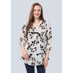 Meher Impex White Crepe Womens Tunic ( Pack of 1 ) - None