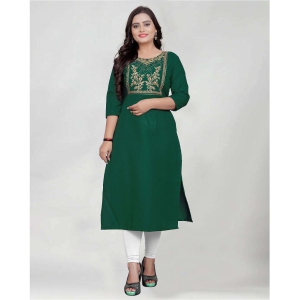 brothers-deal-green-cotton-blend-womens-straight-kurti-pack-of-1-none