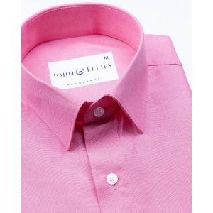 Renato Privilege Heiss Pink Plain Oxford Cotton Shirt-40 / M