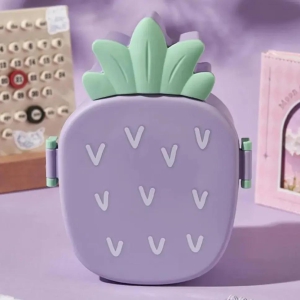 Lunch Box Pineapple-Shaped-Purple