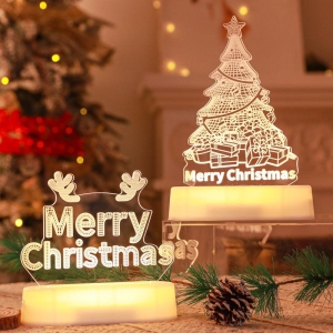 Christmas Decoration 3D LED Night Lights for  New Year Christmas Kids Gift-Christmas Tree / Colorful light