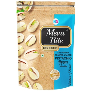 MEVABITE Roasted and Salted California Pistachios - 200 Grams | 100% Pure and Organic Dry Fruit and Nuts