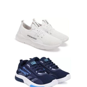 Trending premium white and blue shoes for men