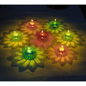 Water Sensor Diya - E-Diya Warm Orange Ambient Lights-Buy 14 Get 10 Free (Best Value)