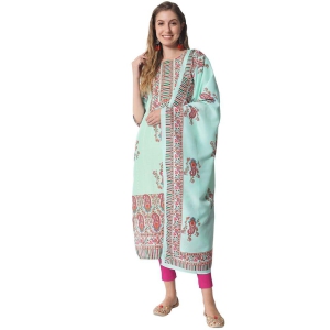 SHOPPING QUEEN Muslin Silk Printed Kurta Pant with Dupatta