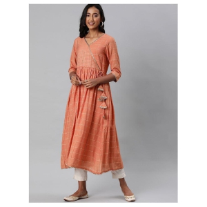 alena-peach-chanderi-womens-straight-kurti-l