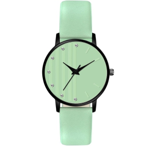 Loretta MT-321 Green Leather Belt Slim Dial Women & Girls Watch