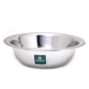 coconut Stainless Steel Basin 22Guage /Multipurpose Bowl -1 Unit - Diameter - 26 Cm