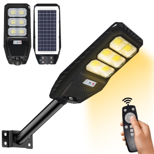 100 Watt Solar Street Light for Home (Warm Light)-With Pole