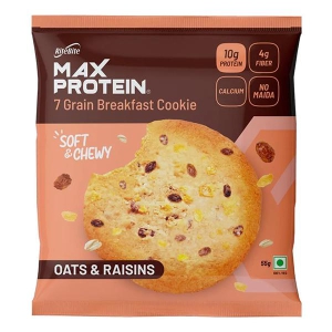 Rite Bite Max Protein Soft  Chewy Oats  Raisins Cookie 55g